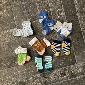 Baby Boy Socks 7 pairs, 0-3 month
